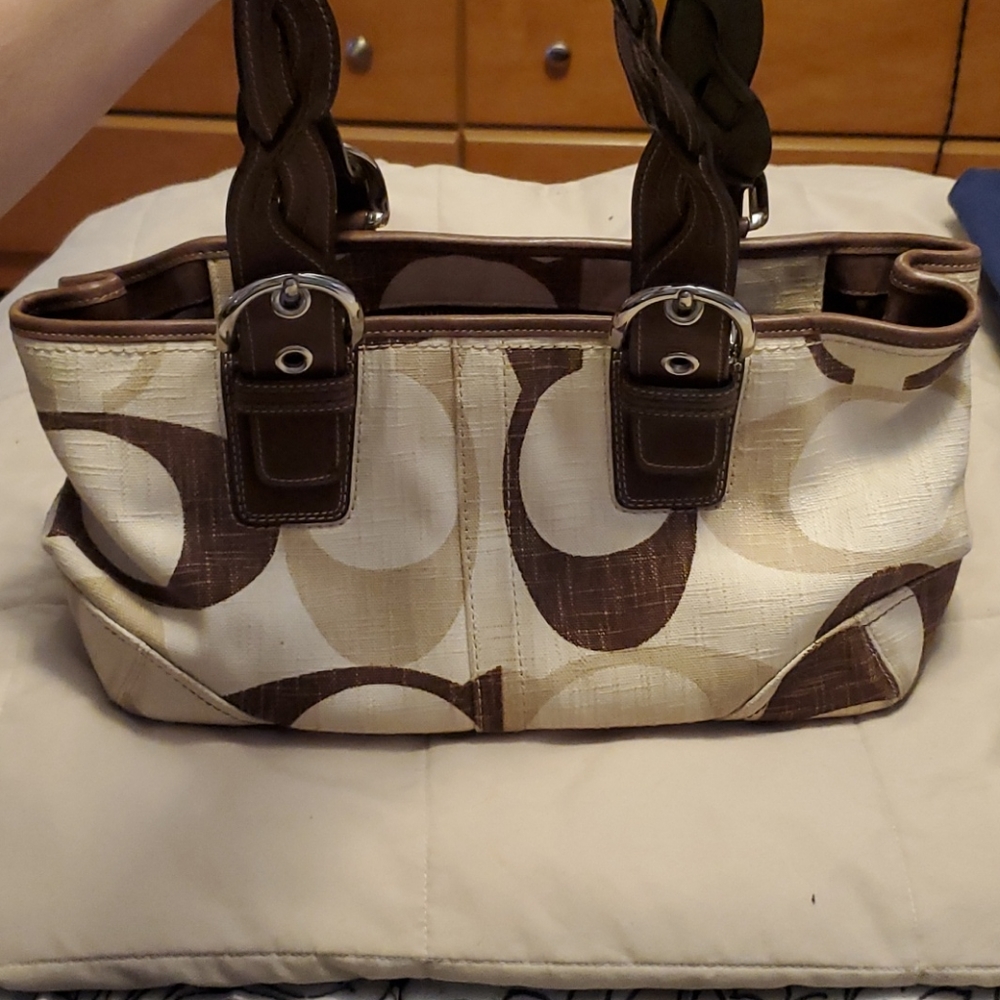 Coach Shoulder handbag brown and tan